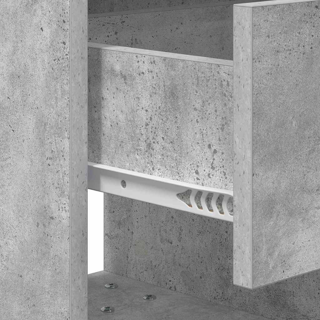 Bedside Table Concrete Grey 40.5 x 40 x 48 cm Engineered Wood