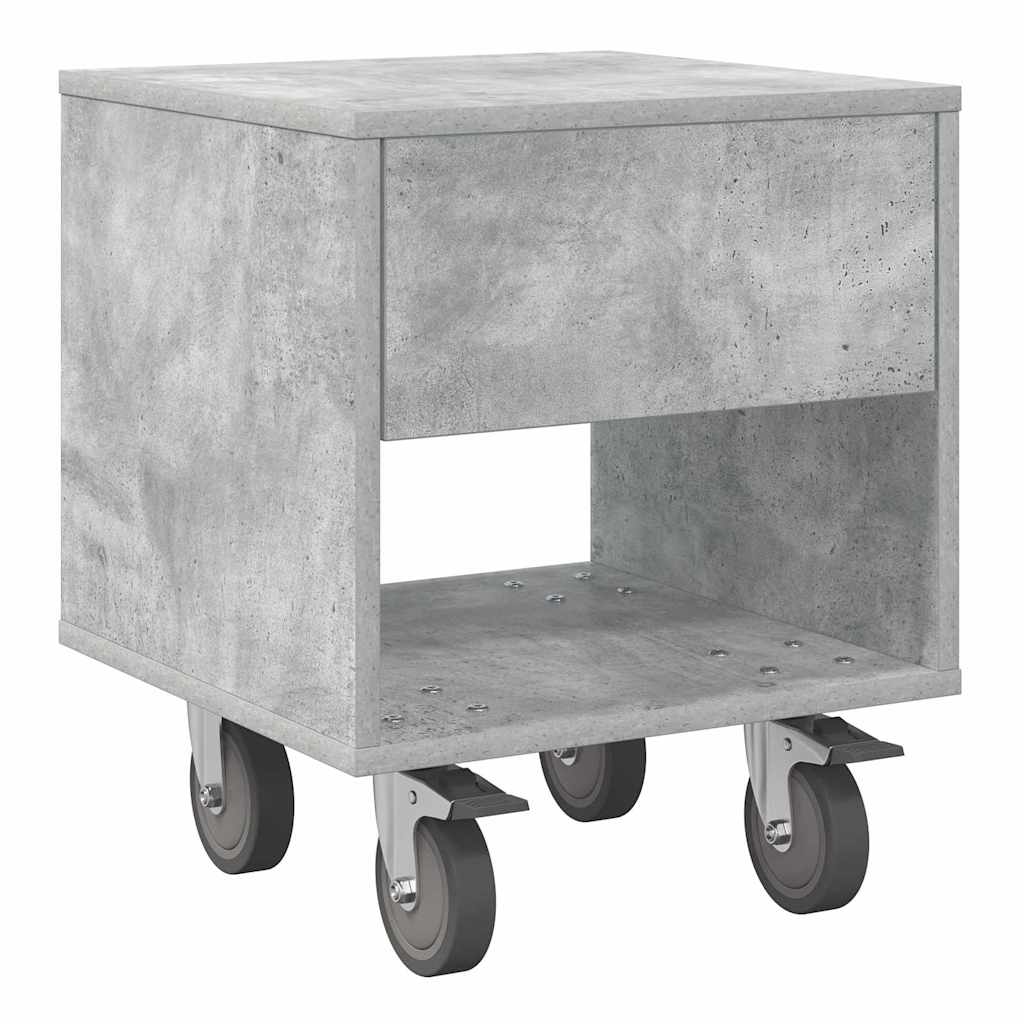 Bedside Table Concrete Grey 40.5 x 40 x 48 cm Engineered Wood