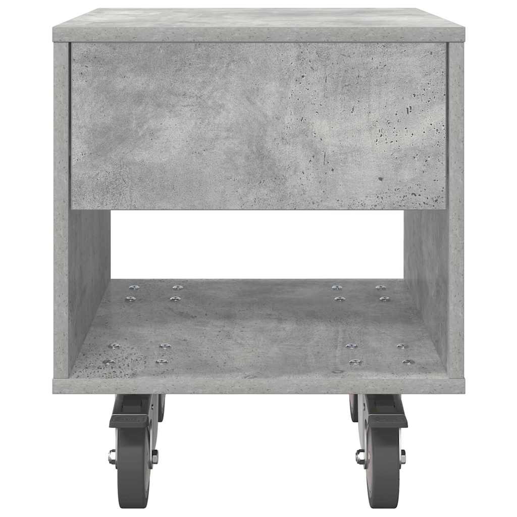 Bedside Table Concrete Grey 40.5 x 40 x 48 cm Engineered Wood