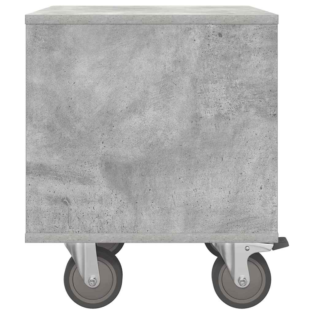 Bedside Table Concrete Grey 40.5 x 40 x 48 cm Engineered Wood