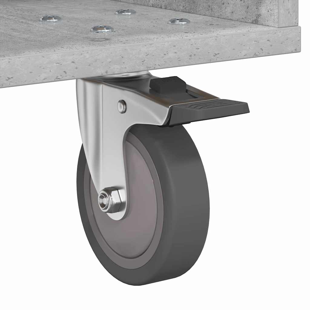 Bedside Table 2 pcs Concrete Grey 40.5 x 40 x 48 cm