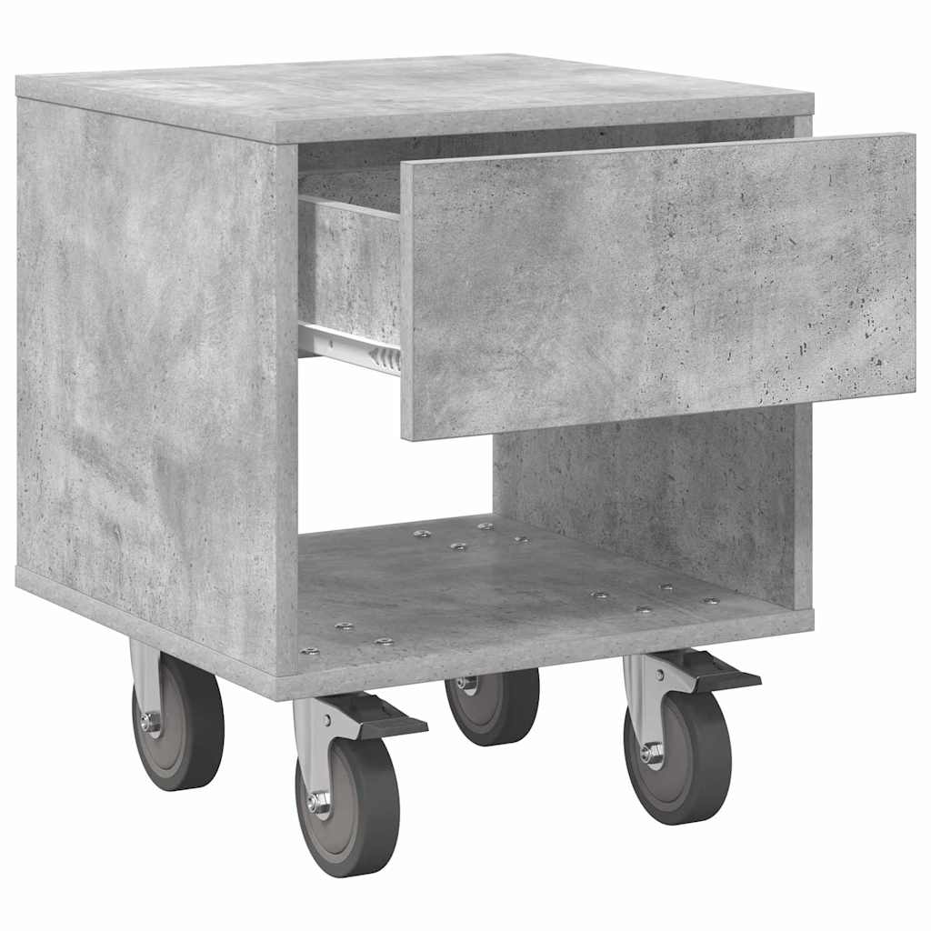 Bedside Table 2 pcs Concrete Grey 40.5 x 40 x 48 cm