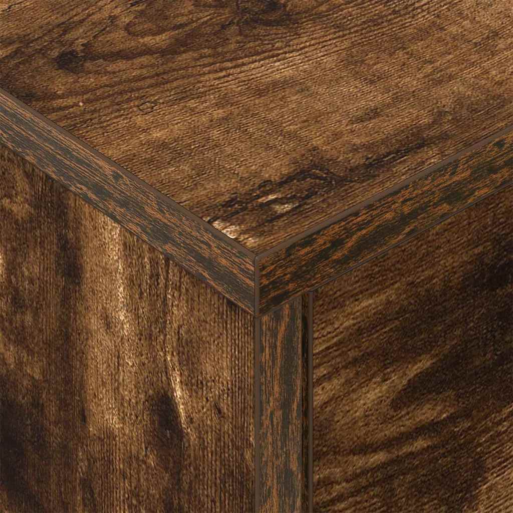Bedside Table Smoked Oak 40.5 x 40 x 48 cm Engineered Wood