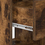 Bedside Table Smoked Oak 40.5 x 40 x 48 cm Engineered Wood