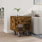 Bedside Table Smoked Oak 40.5 x 40 x 48 cm Engineered Wood