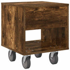 Bedside Table Smoked Oak 40.5 x 40 x 48 cm Engineered Wood