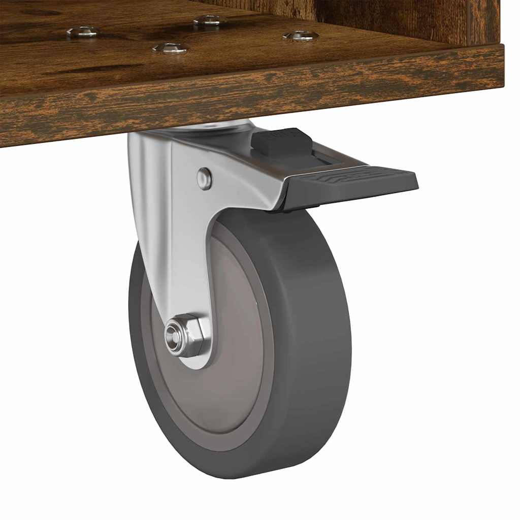 Bedside Table 2 pcs Smoked Oak 40.5 x 40 x 48 cm