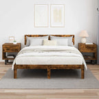 Bedside Table 2 pcs Smoked Oak 40.5 x 40 x 48 cm