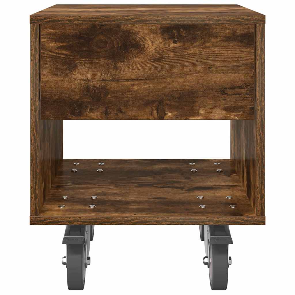 Bedside Table 2 pcs Smoked Oak 40.5 x 40 x 48 cm