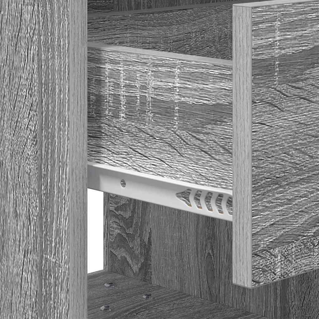 Bedside Table Grey Sonoma 40.5 x 40 x 48 cm Engineered Wood