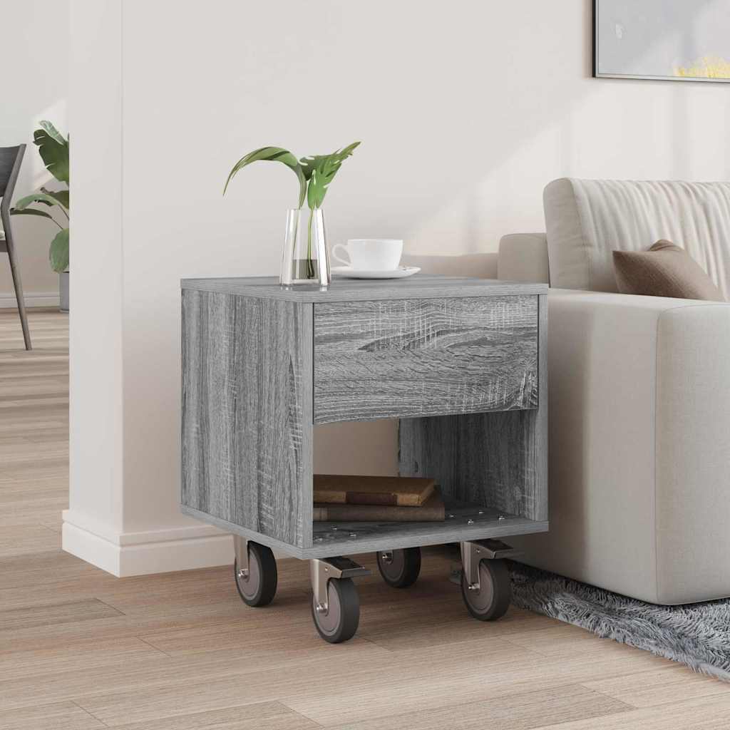 Bedside Table Grey Sonoma 40.5 x 40 x 48 cm Engineered Wood