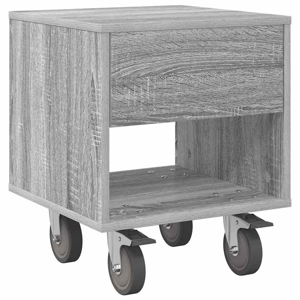 Bedside Table Grey Sonoma 40.5 x 40 x 48 cm Engineered Wood