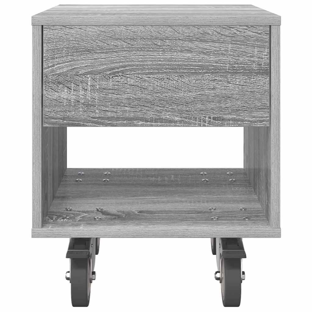 Bedside Table Grey Sonoma 40.5 x 40 x 48 cm Engineered Wood