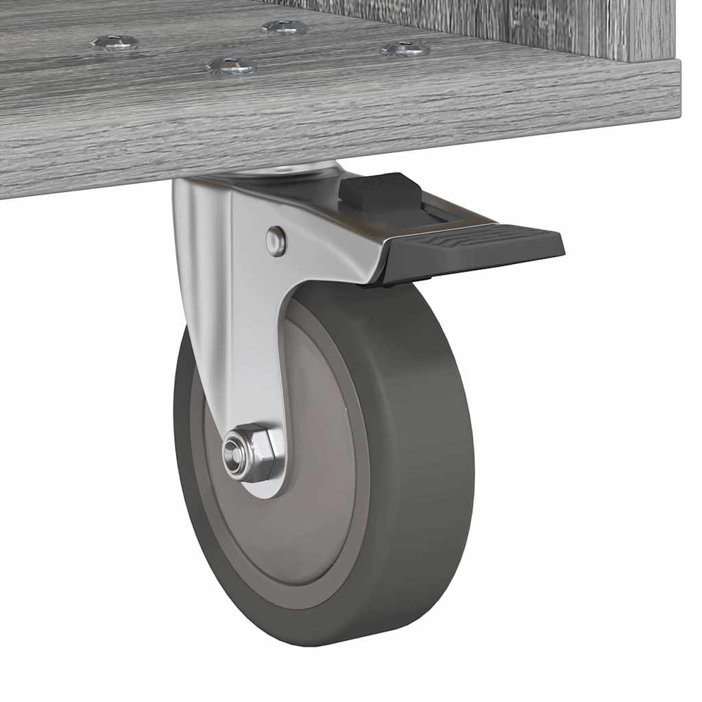 Bedside Table 2 pcs Grey Sonoma 40.5 x 40 x 48 cm