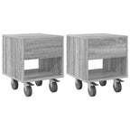 Bedside Table 2 pcs Grey Sonoma 40.5 x 40 x 48 cm