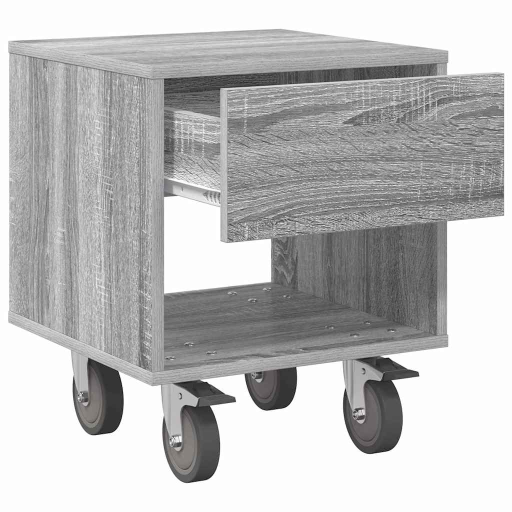 Bedside Table 2 pcs Grey Sonoma 40.5 x 40 x 48 cm