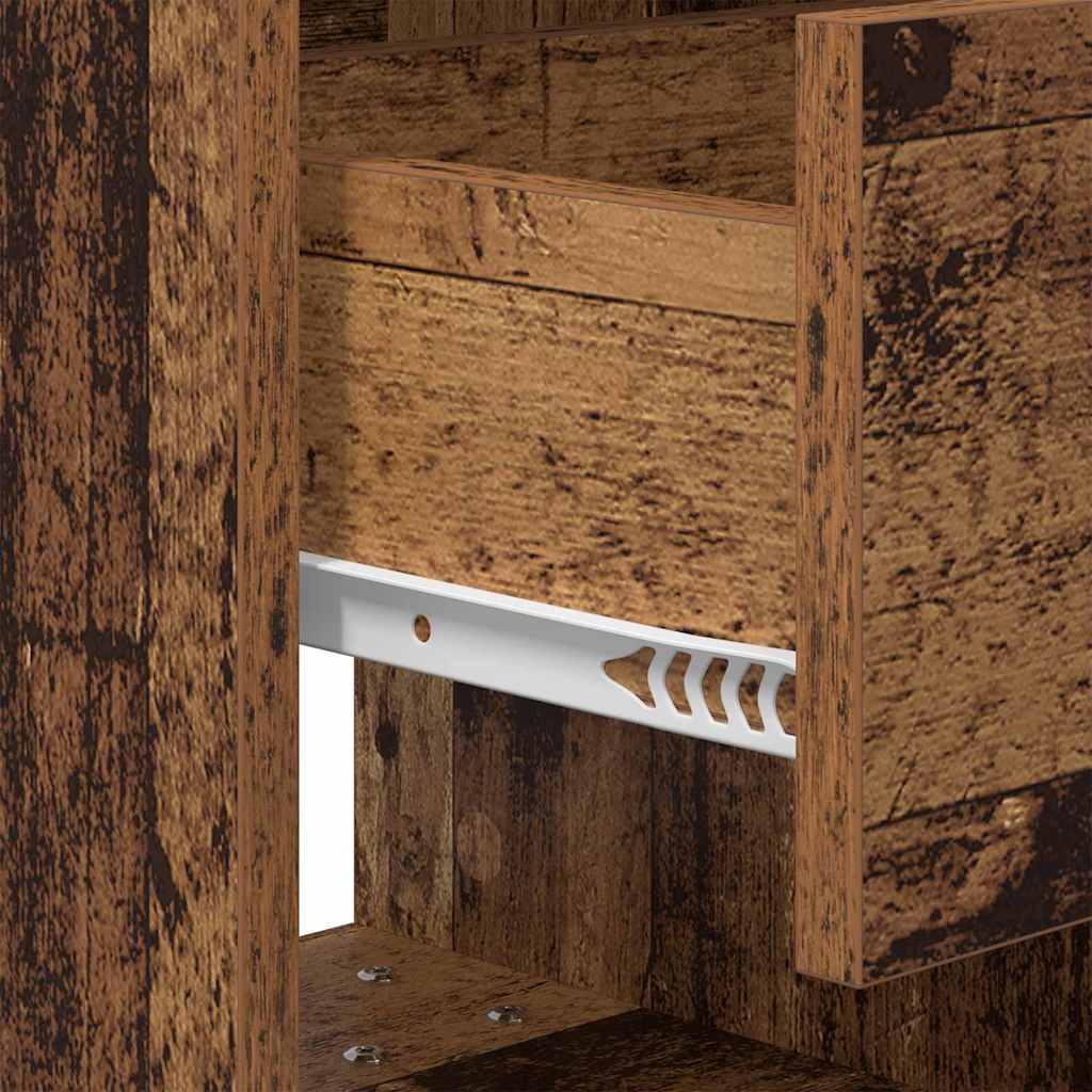 Bedside Table Old Wood 40.5 x 40 x 48 cm Engineered Wood