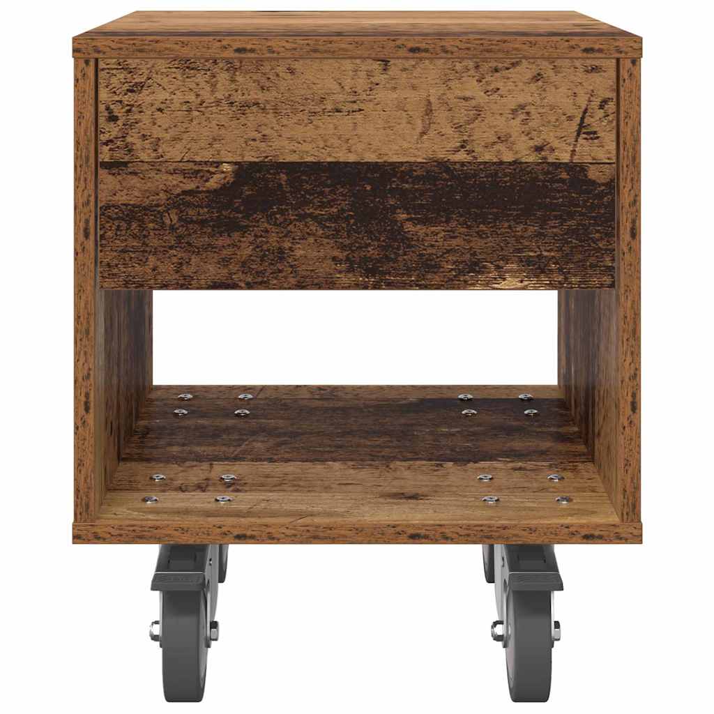 Bedside Table Old Wood 40.5 x 40 x 48 cm Engineered Wood