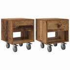 Bedside Table 2 pcs Old Wood 40.5 x 40 x 48 cm Engineered Wood