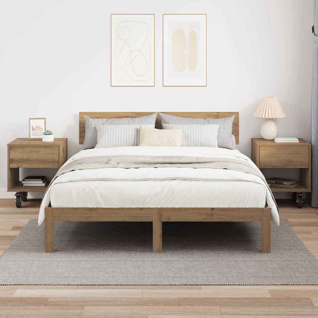 Bedside Table 2 pcs Artisan Oak 40.5 x 40 x 48 cm