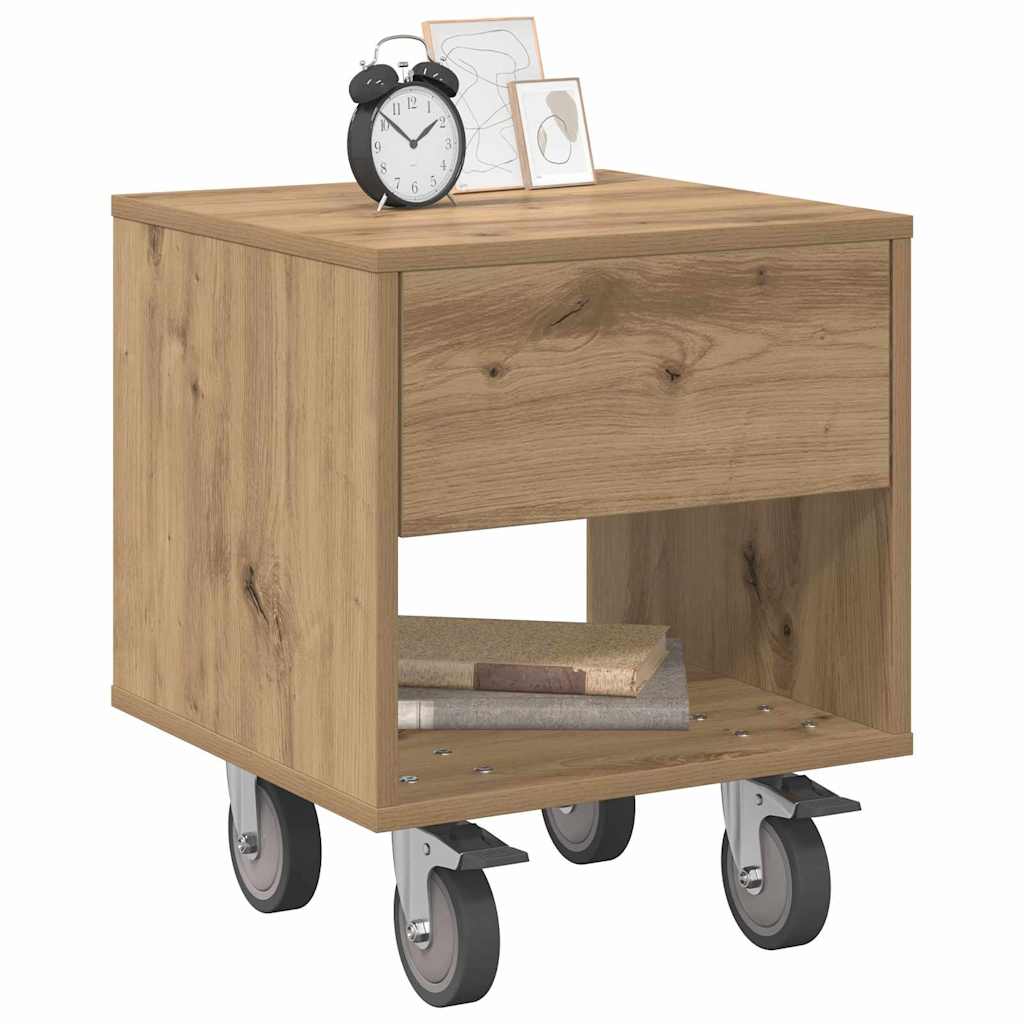 Bedside Table 2 pcs Artisan Oak 40.5 x 40 x 48 cm