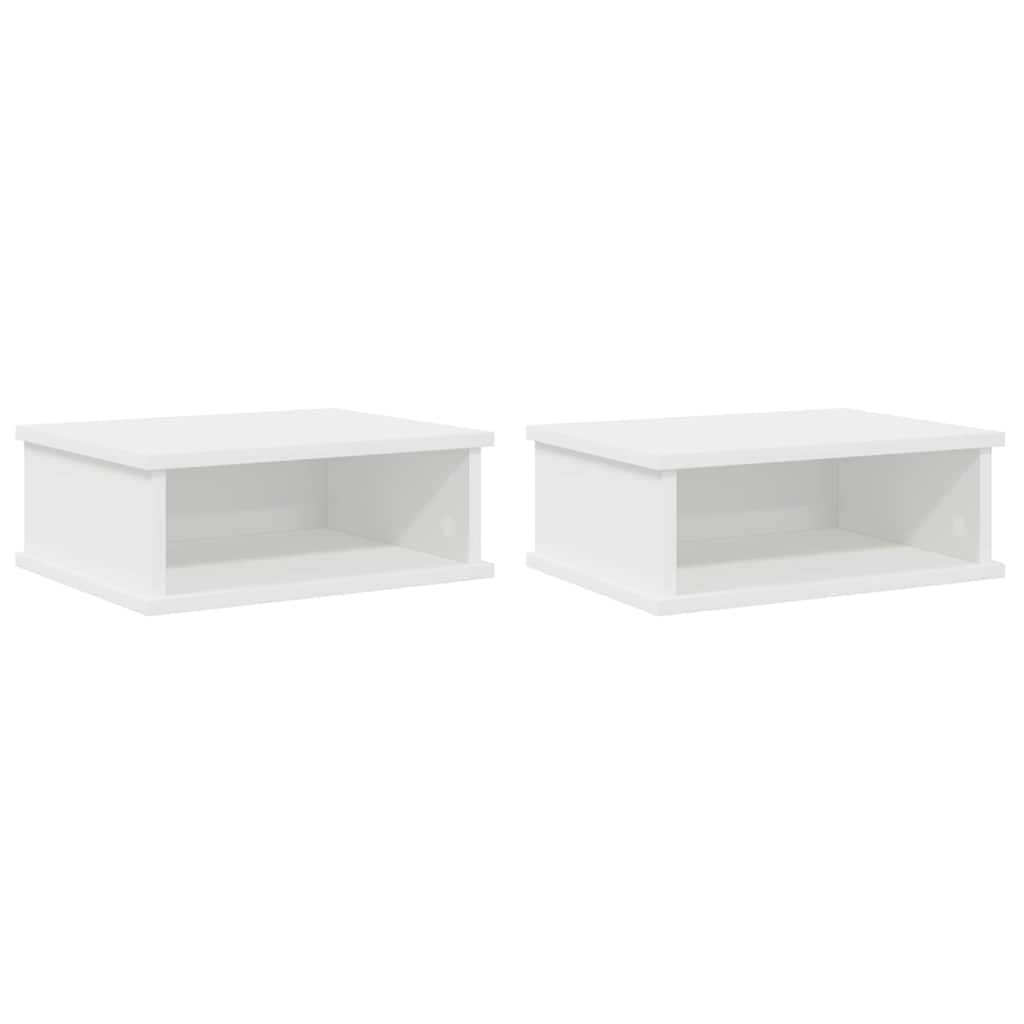 Bedside Table 2 pcs White 40 x 31 x 15 cm Engineered Wood