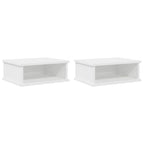 Bedside Table 2 pcs White 40 x 31 x 15 cm Engineered Wood