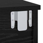 Bedside Table Black Oak 40 x 31 x 15 cm Engineered Wood