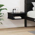 Bedside Table Black Oak 40 x 31 x 15 cm Engineered Wood