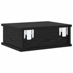 Bedside Table 2 pcs Black Oak 40 x 31 x 15 cm Engineered Wood