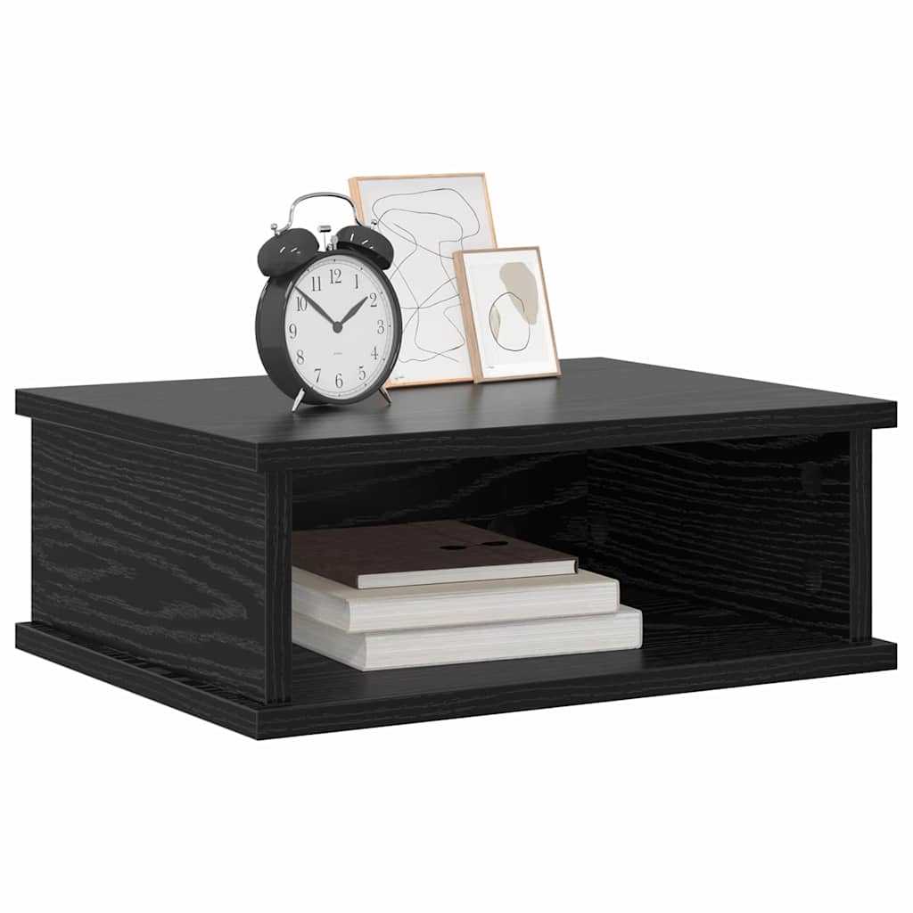 Bedside Table 2 pcs Black Oak 40 x 31 x 15 cm Engineered Wood