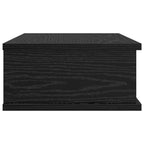 Bedside Table 2 pcs Black Oak 40 x 31 x 15 cm Engineered Wood