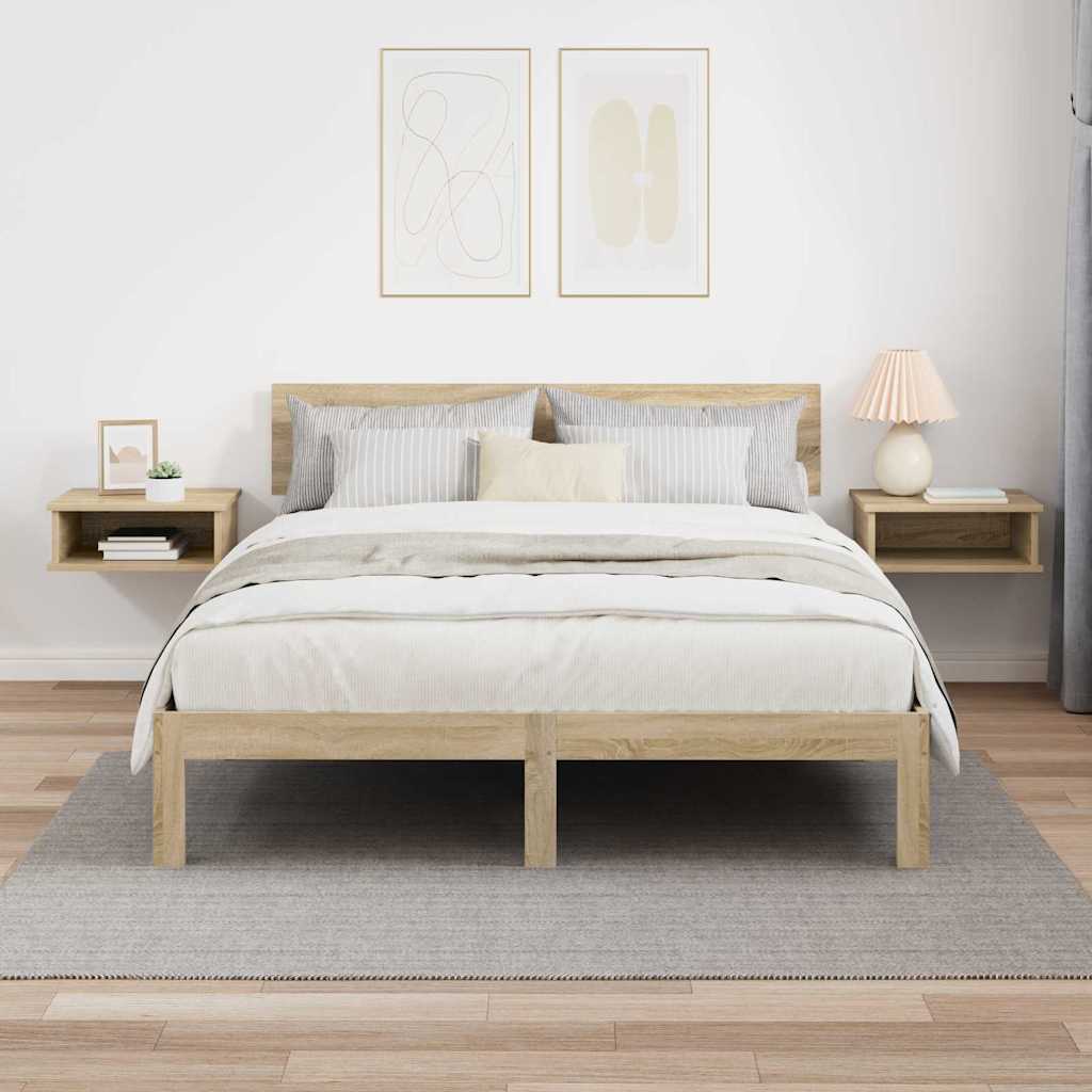 Bedside Table 2 pcs Sonoma Oak 40 x 31 x 15 cm Engineered Wood