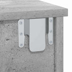Bedside Table Concrete Grey 40 x 31 x 15 cm Engineered Wood