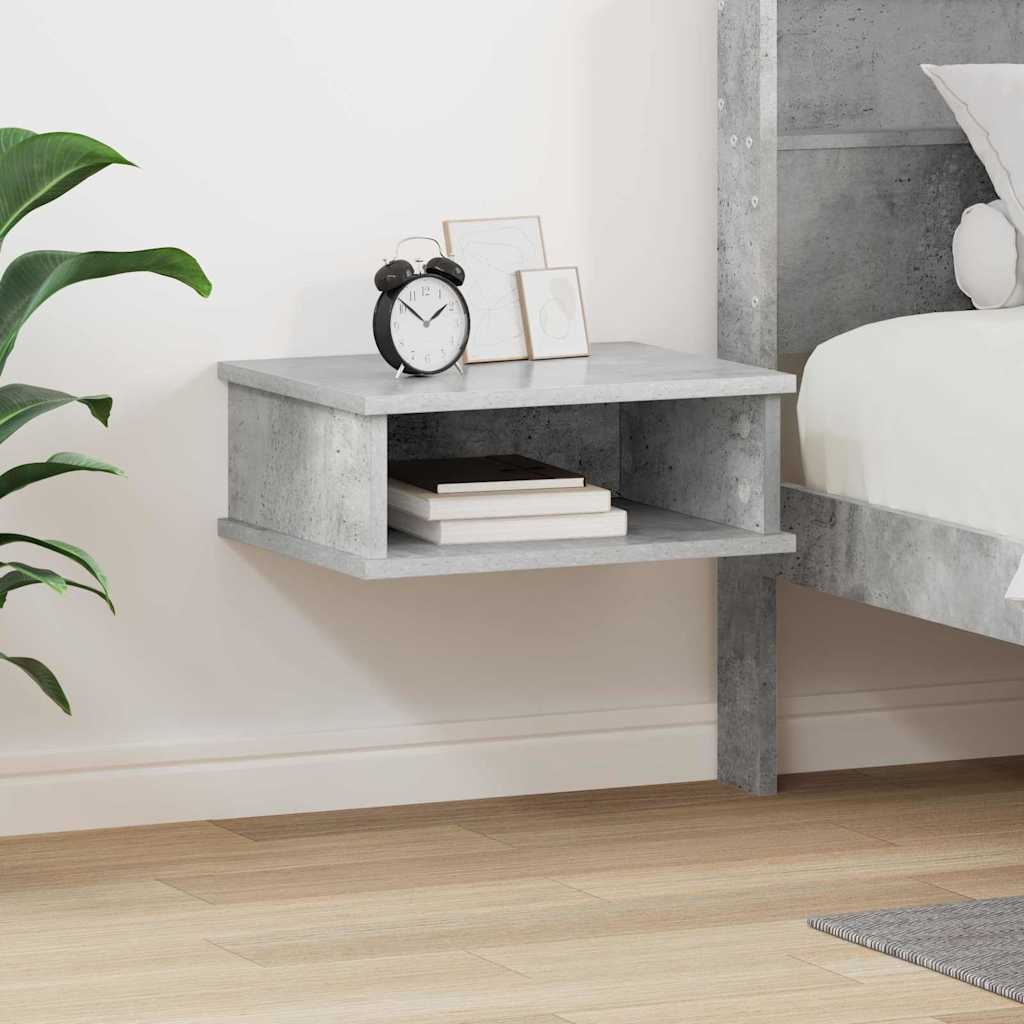 Bedside Table Concrete Grey 40 x 31 x 15 cm Engineered Wood