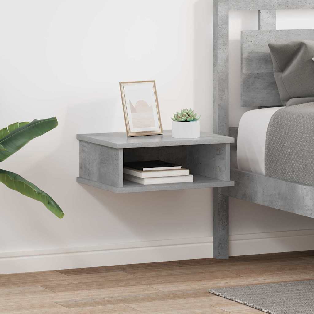 Bedside Table 2 pcs Concrete Grey 40 x 31 x 15 cm