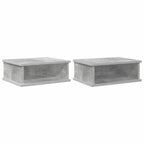 Bedside Table 2 pcs Concrete Grey 40 x 31 x 15 cm