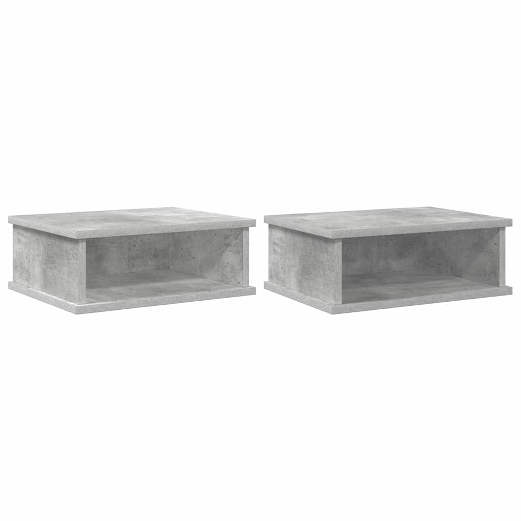 Bedside Table 2 pcs Concrete Grey 40 x 31 x 15 cm