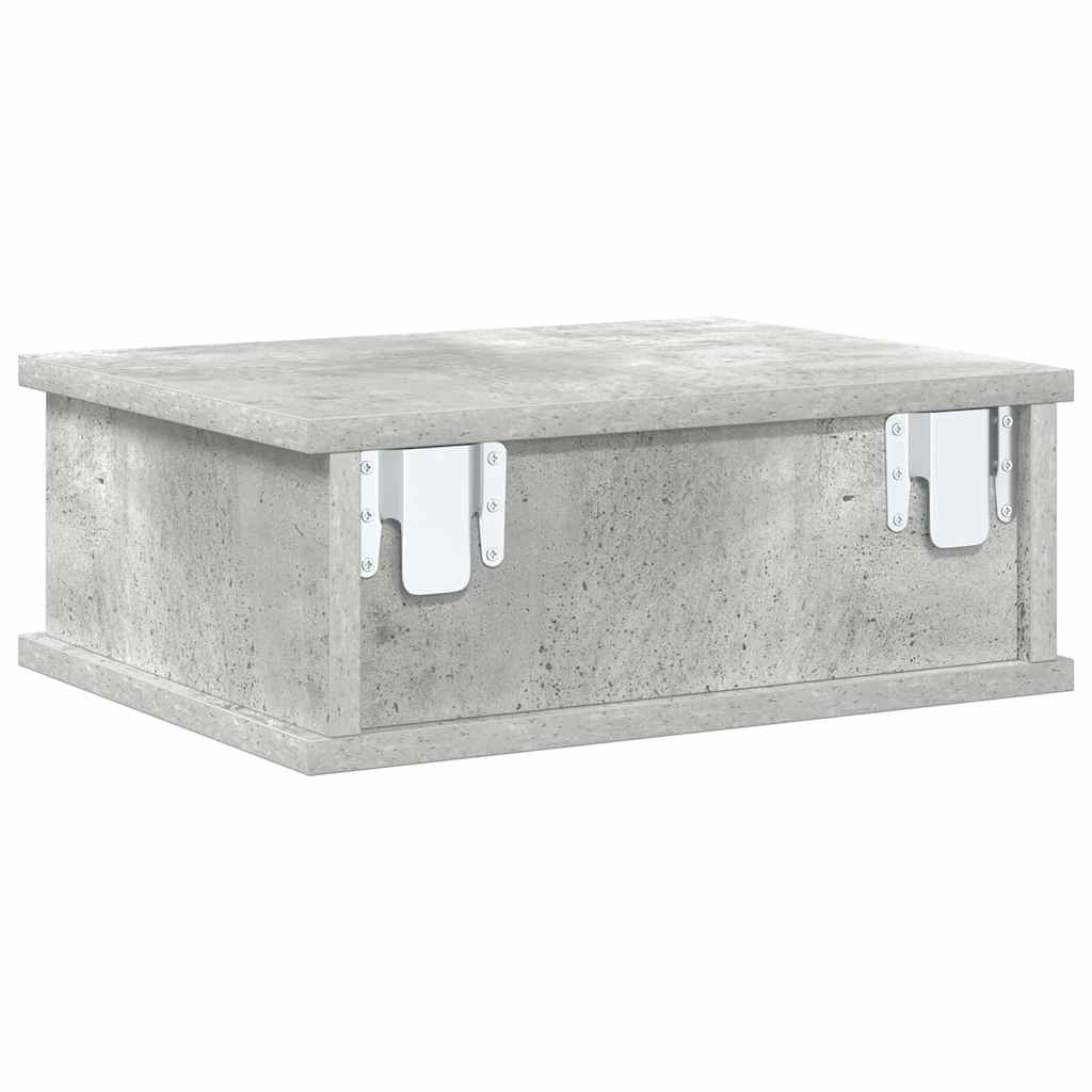 Bedside Table 2 pcs Concrete Grey 40 x 31 x 15 cm