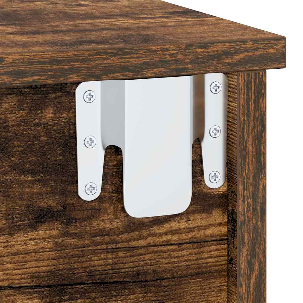 Bedside Table 2 pcs Smoked Oak 40 x 31 x 15 cm Engineered Wood