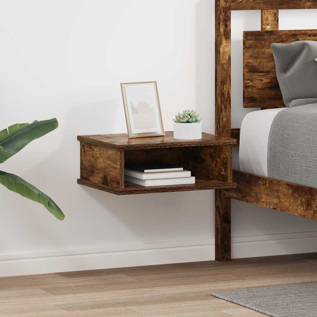 Bedside Table 2 pcs Smoked Oak 40 x 31 x 15 cm Engineered Wood