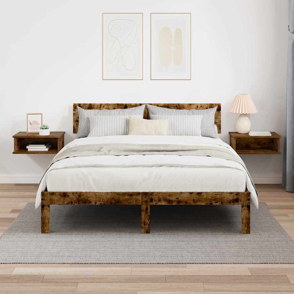 Bedside Table 2 pcs Smoked Oak 40 x 31 x 15 cm Engineered Wood