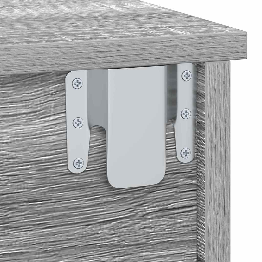 Bedside Table 2 pcs Grey Sonoma 40 x 31 x 15 cm Engineered Wood
