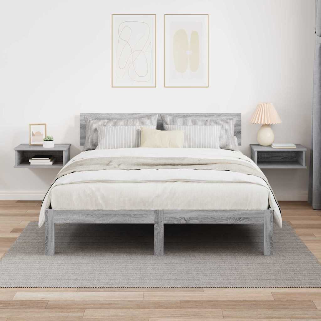 Bedside Table 2 pcs Grey Sonoma 40 x 31 x 15 cm Engineered Wood