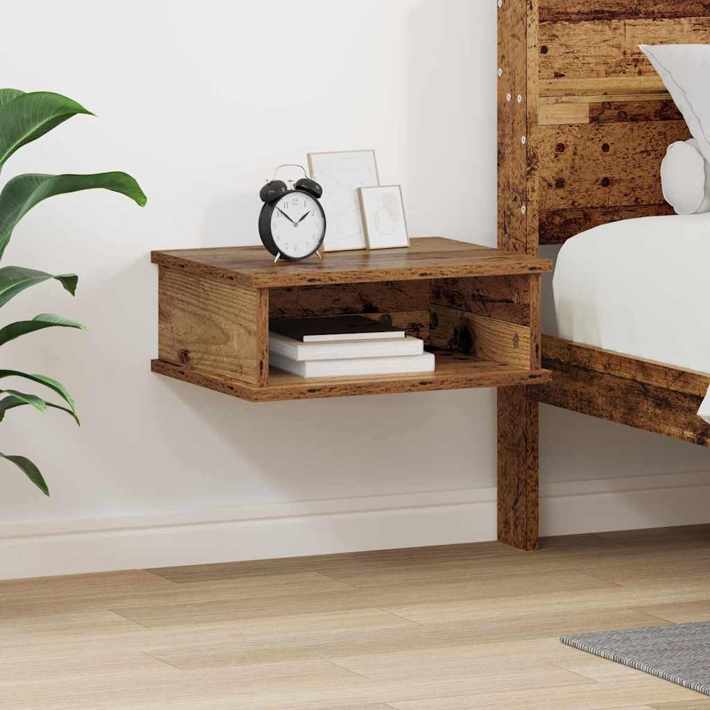Bedside Table Old Wood 40 x 31 x 15 cm Engineered Wood