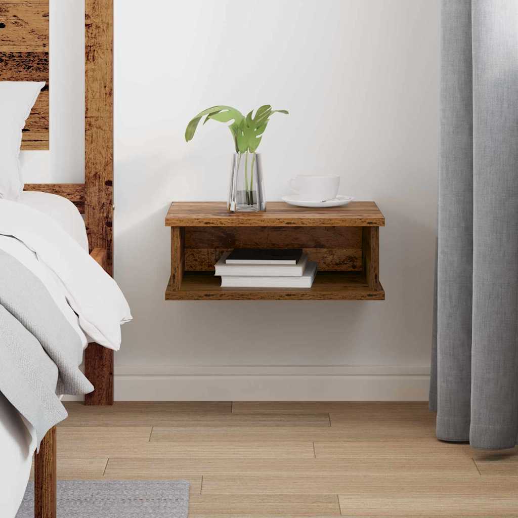 Bedside Table Old Wood 40 x 31 x 15 cm Engineered Wood