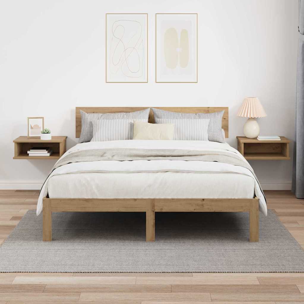 Bedside Table 2 pcs Artisan Oak 40 x 31 x 15 cm Engineered Wood