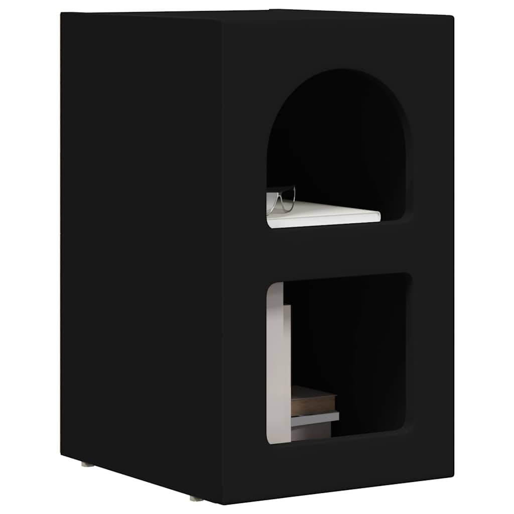 Bedside Table Black 29.5 x 33.5 x 50 cm Engineered Wood