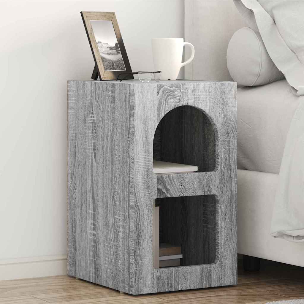 Bedside Table 2 pcs Grey Sonoma 29.5 x 33.5 x 50 cm