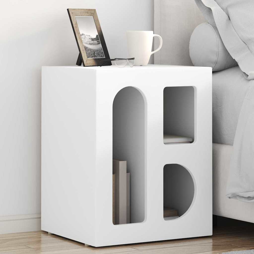 Bedside Table White 40 x 35 x 50 cm Engineered Wood